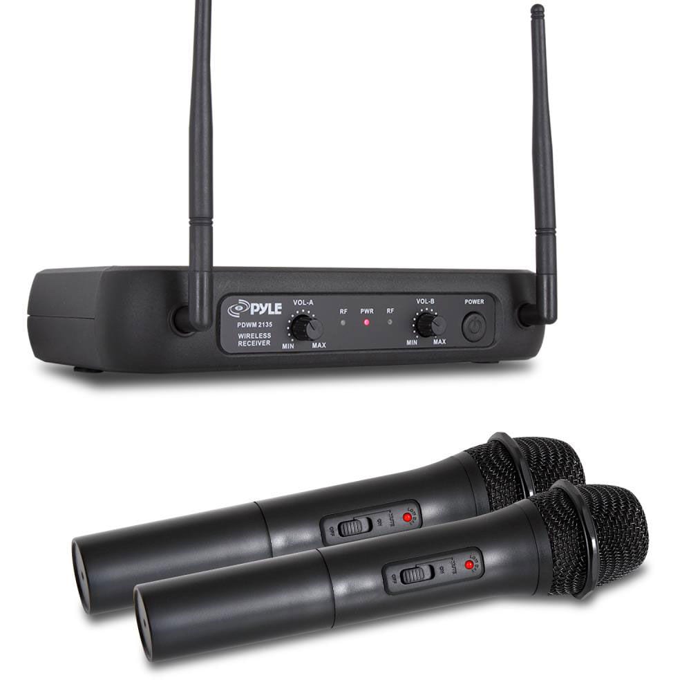 Pyle PDWM2135 Dual Handheld Microphone VHF Wireless Mic System